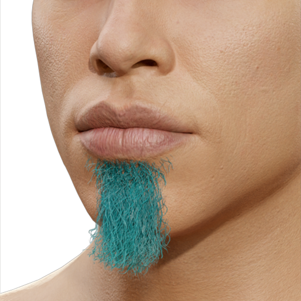 Goat Patch Beard - Cyan