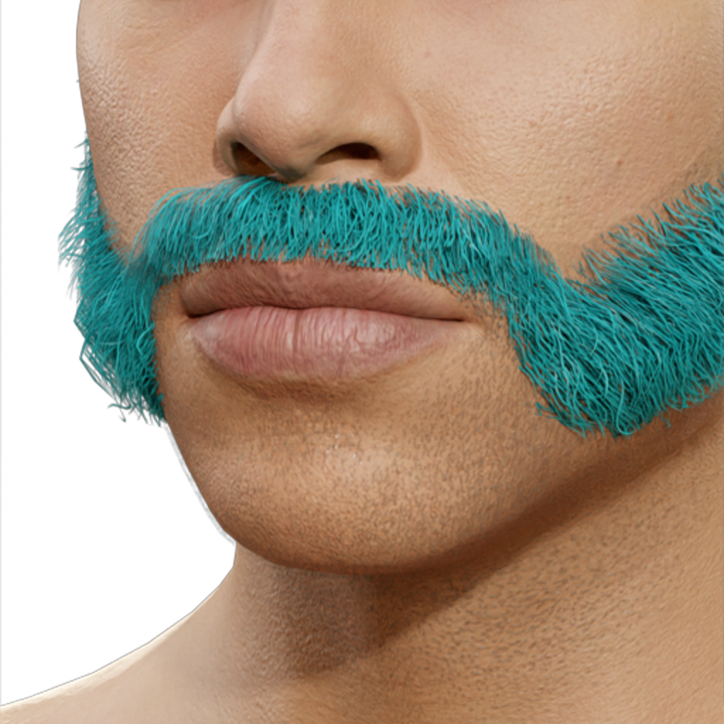 Friendly Mutton Chops - Cyan