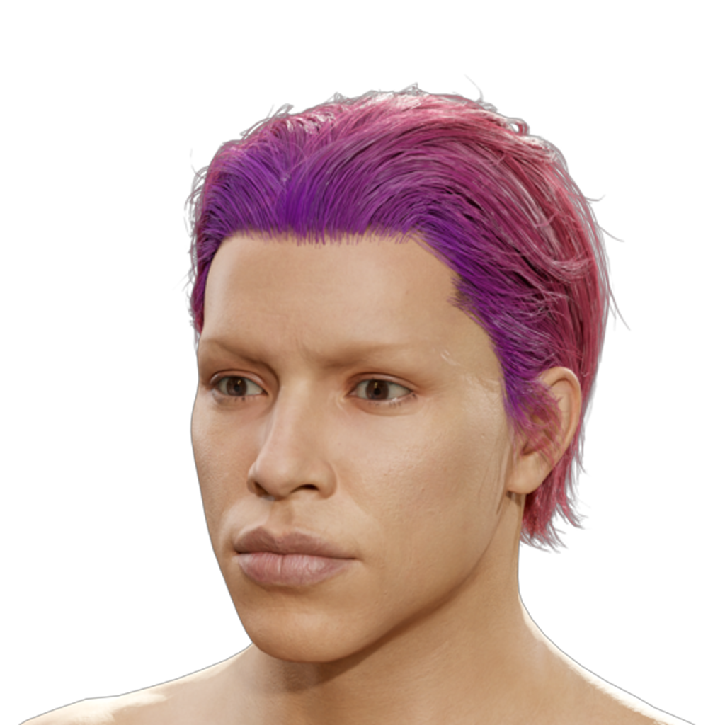 Pushed Back Hair - Pink