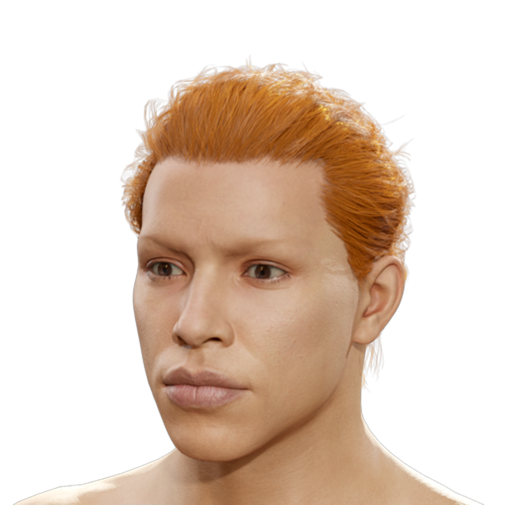 Man Bun Haircut - Orange