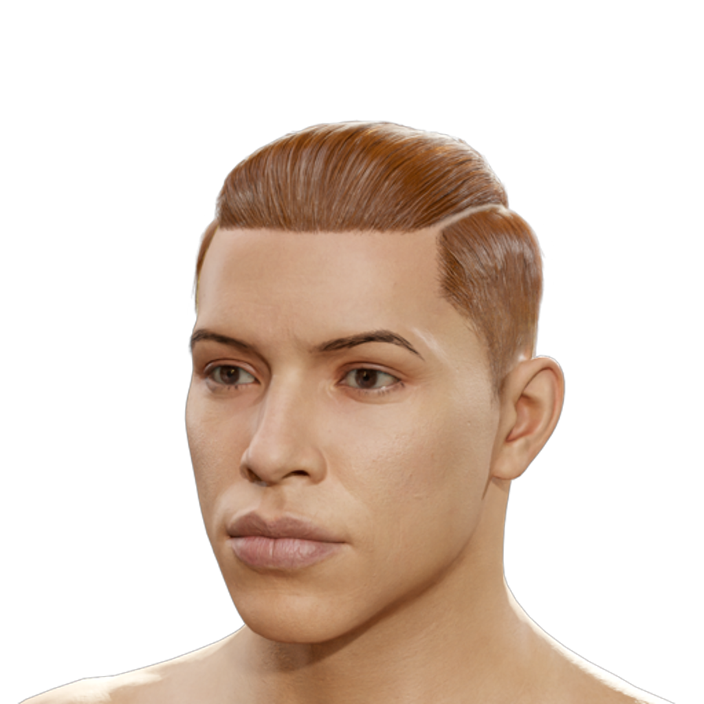 Side Parted Slick Back - Orange