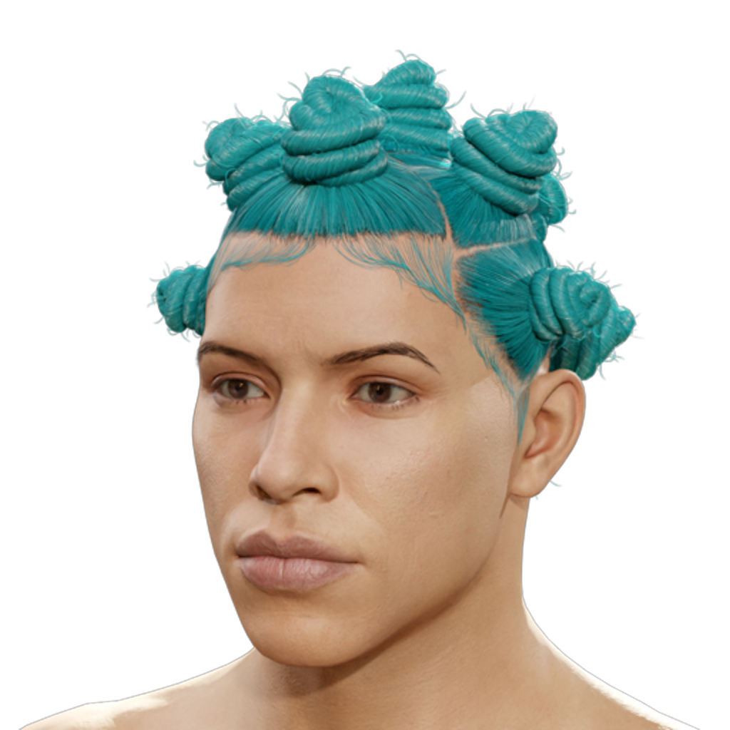 Bantu Knots - Cyan